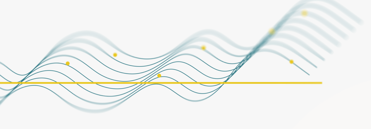 Wavy lines and yellow dots
