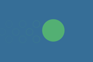 Green circle on a blue background